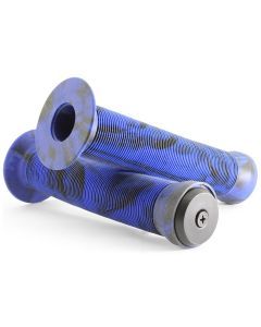 Endzone Handlz Smoke Pattern Manoplas Bike Grips 147mm Blue Smoke