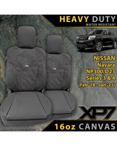 Nissan Navara NP300 Series 3 & 4 Heavy Duty XP7 Canvas 2x Front Seat Covers (Available)
