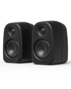 Kanto UKI 100W Desktop Speakers with Bluetooth, USB-C, Headphone out, Onyx (Matte Black), Pair