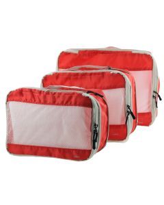 Milleni Compact Electrolight Packing Cubes - Lightweight Travel Storage - Red