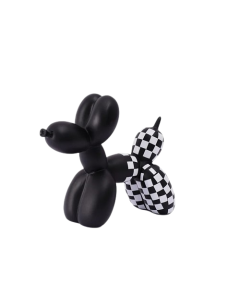 Chic Plaid Balloon Dog Ornament