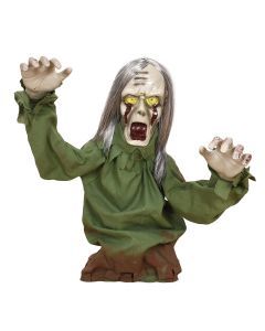 Halloween Witch Skeleton with Glowing Eyes Decoration