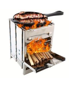Wood Stove Ultralight Folding for Outdoor Cooking