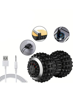 Vibrating Massage Ball for Pain Relief & Deep Tissue Myofascial Release(Black)