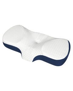 Dreamz Memory Foam Pillow Pillowcase Neck Shoulder Support Pain Cervical Blue