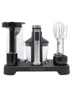 Westinghouse 350W Multi-Function Stick Mixer Set w/ Lock-In Stand (WHSM06SS)