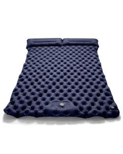 Double Sleeping Pad Inflatable Camping Navy Blue