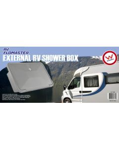 RV Flowmaster External Shower Box Watermarked - White