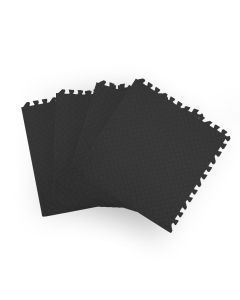 Bopeep EVA Foam Kids Play Mat Floor Kid Crawling Interlocking Home Black 60x60