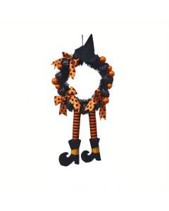 Halloween Wreath Door Hanging Pumpkin Skull Garland