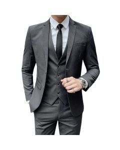 Mens Business Suit Set Blazer (Gray)