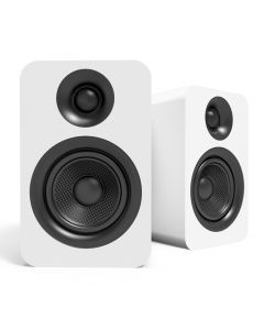 Kanto YU Passive 4" Speakers - White, Pair (with 1" Silk Dome Tweeter and 4" Kevlar Woofer)