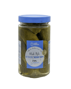 720g Lake Prespa Polish Pickles/Pickled Cucumbers in Glass Jar - Product of North Macedonia