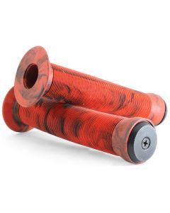 Endzone Handlz Smoke Pattern Manoplas Bike Grips 147mm Red Smoke