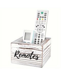 Rustic Wooden Remote Control Caddy