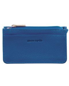 Pierre Cardin Womens Soft Italian Leather Coin Purse Holder Wallet - Aqua