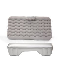 Universal Car Air Inflatable Travel Mattress Back Seat Bed with Pillow Grey