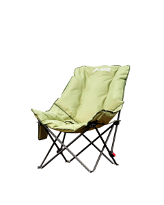 High-Back Moon Chair with Hollow Cotton Padding Green
