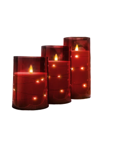 Trios of Tranquility: Christmas Edition - Flickering Flameless Candle Set