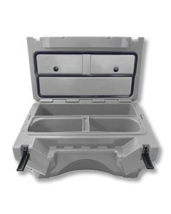 FISHCOOL KIT W- STRAP, LIVE BAIT TANK & LEASHES GREY