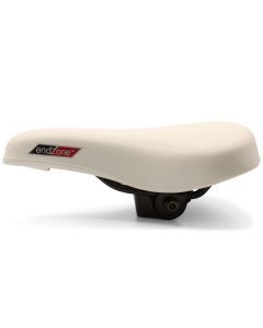Endzone White Vinyl Bike Seat/Saddle with Comfort Foam for Kids Bikes