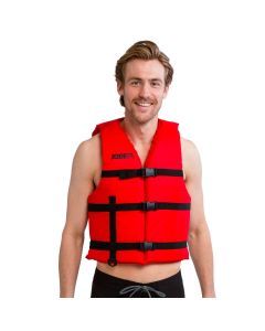 Jobe Universal Front Entry 50N Nylon Adult Life Jacket Vest (Red)