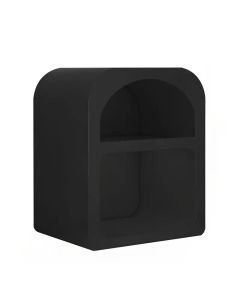 Chic Cave-Inspired Bedside Table - Black