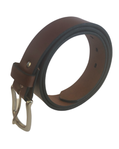 Mens Cognac Genuine Full Grain Leather Belt - Made in Australia