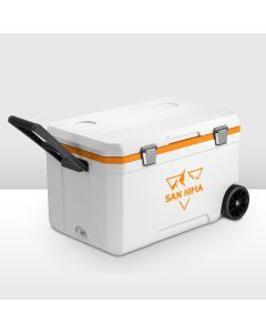 San Hima Cooler Ice Box 75L Portable Trolley Heat Retention For Camping Picnic