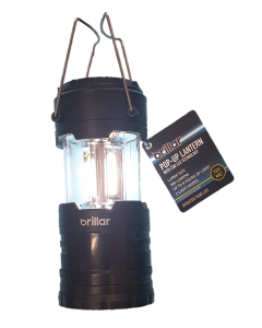 Black Brillar Large Pop Up Lantern with COB LED technology