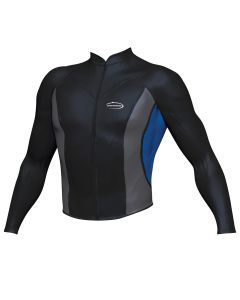 Mirage 1mm Neoprene/Lycra Men's Zip-Up Watersports Jacket (Black)