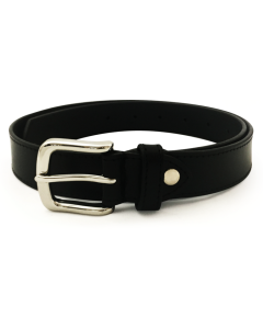 Trutex Mens Genuine Full Top Grain Leather Belt - Black (w/ Buckle)