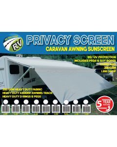 On The Road RV Caravan Awning Privacy Screen 4.0m Suits 14'/15'