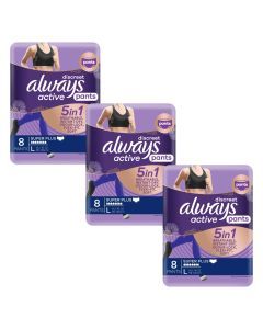 Always Discreet 5 in 1 Pants Large 16-22 95-125cm 8 Pack x3