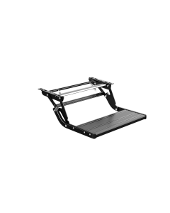 On The Road RV Single Step with LED Light Black