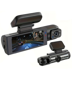 1080P WiFi Dual Dash Cam Front Interior Car Camera Black