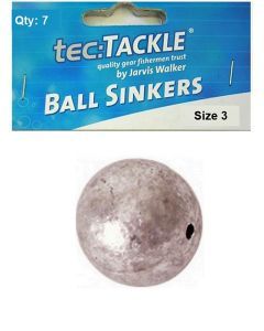 7 x Jarvis Walker 3 Ball Sinkers - Pre Packed 3 Ball Fishing Sinkers