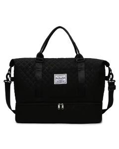 Duffle Gym Shoulder Lightweight Travel Bag (Black)