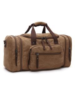 Canvas Travel Bag Carry-On Coffee Brown