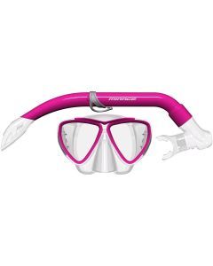 Mirage Turtle Kid's Silitex Mask and Snorkel Set (Pink)