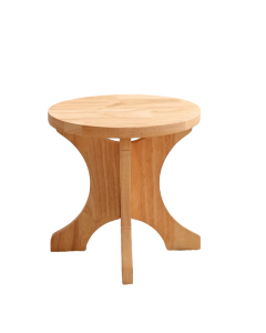 Art Deco Wooden Shoe Changing Stool - Household Solid Wood Round Stool in Wood Color