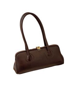 Baguette Shoulder Bag Large Pillow Style (Coffee)