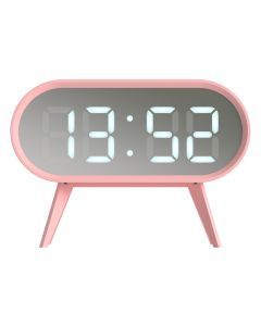 Newgate Space Hotel Cyborg Led Alarm Clock Pink