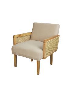 Levede Accent Armchair Rattan Single Sofa Chair Lounge Side Chairs Natural