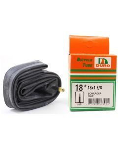 Duro 18" x 1 3/8 Bicycle Tyre Tube for 18 Inch Bike Tyres Schrader Valve
