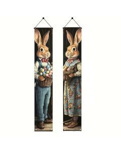 Easter Bunny Porch Banners for Indoor/Outdoor Decor