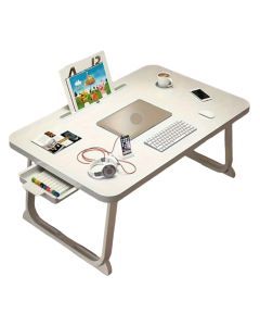 Folding Laptop Table with Wood Top