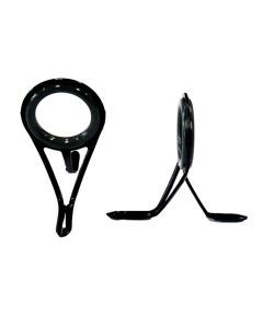 Black Replacement High Rise Fishing Rod Runner with Grey Aluminium Oxide Ring