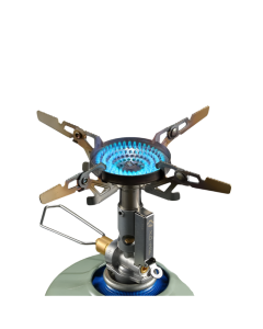 Adjustable Mini Camping Gas Stove  Split-Type Burner Silver