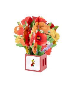 Surprise Pop-Up Balloons Greeting Card with Envelope - Flowers for Yo